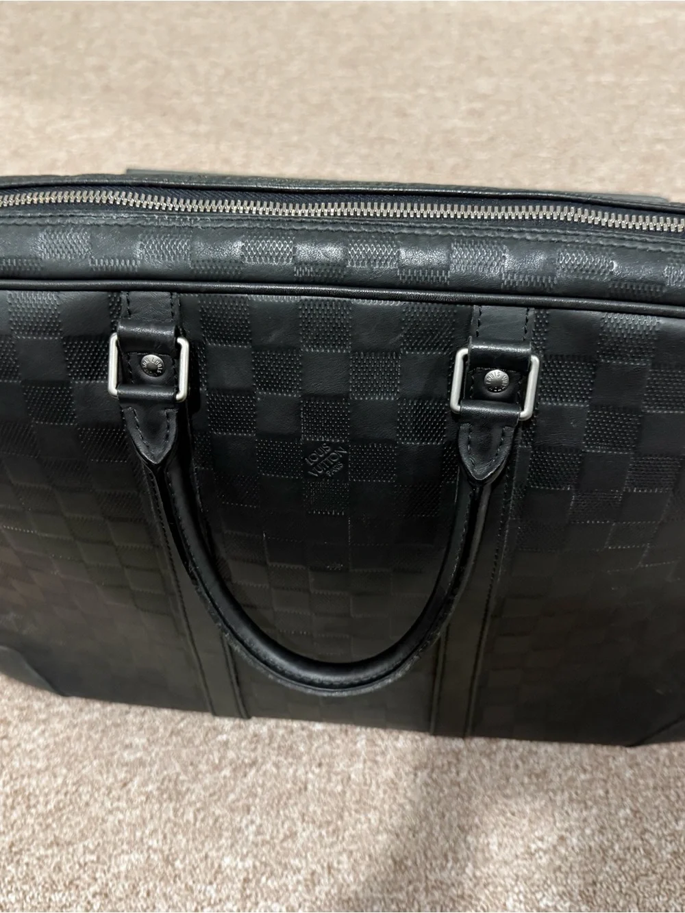 Louis Vuitton Pre-Owned Porte-Documents Voyage Briefcase Damier Infini LeatherPM